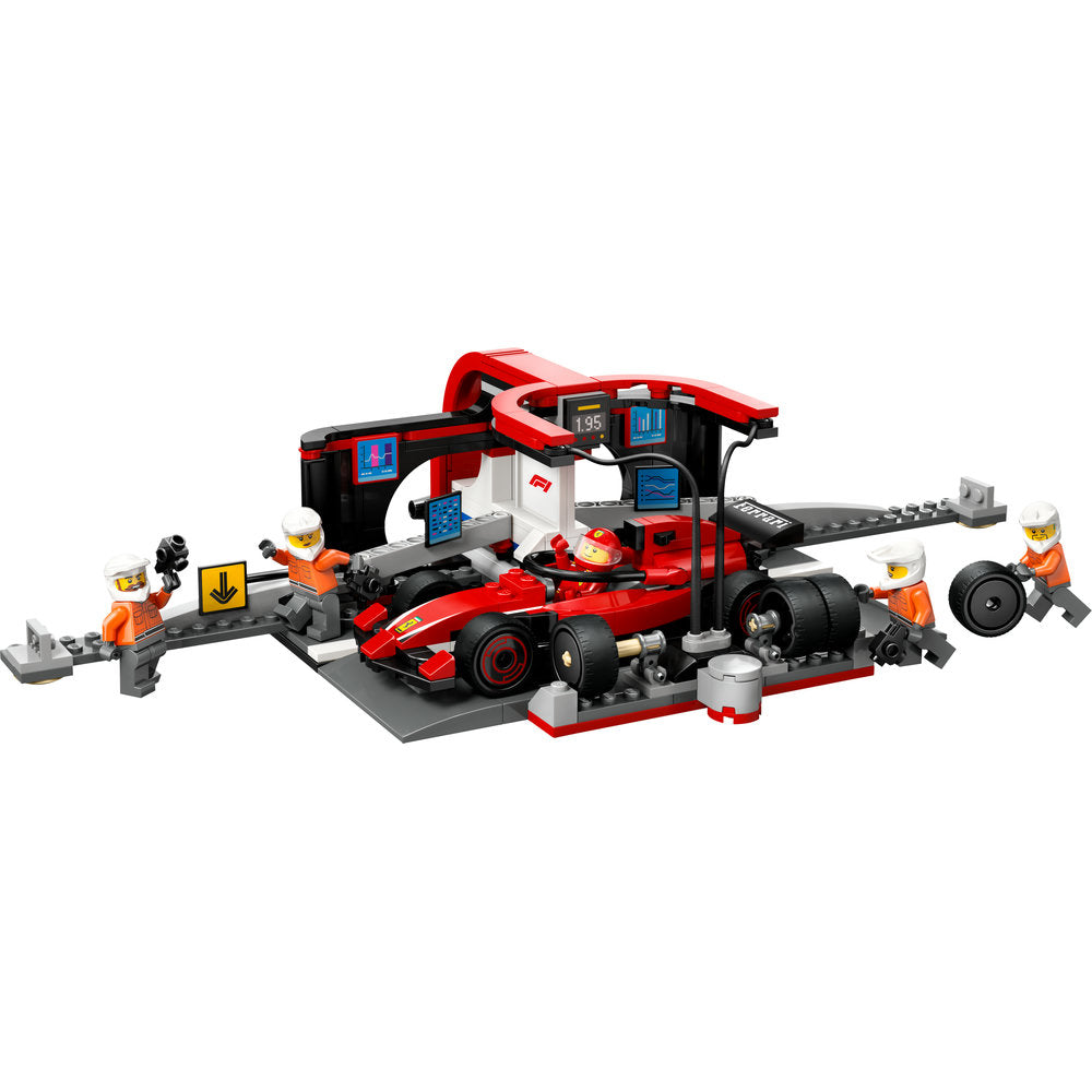 60443 F1 Pit Stop & Pit Crew with Ferrari Car (Retired) LEGO City