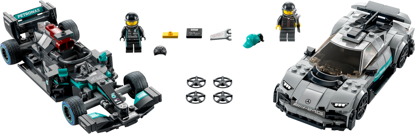 76909 Mercedes AMG F1 W12 E Performance & Mercedes AMG Project One (Retired) LEGO Speed Champions