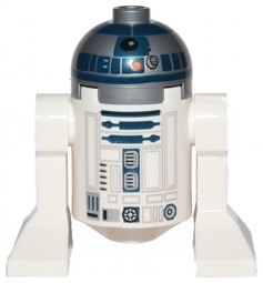 Astromech Droid, R2-D2 - Flat Silver Head, Red Dots and Small Receptor (sw0527)