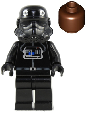 Imperial TIE Fighter Pilot - Reddish Brown Head (sw0035a)