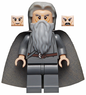 Gandalf the Grey - Hair, Starched Fabric Cape (lor073)