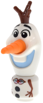 Olaf - Micro Doll, Bright Light Blue Mouth, Leaf Bow Tie (dp234)