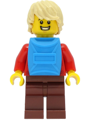 Passenger - Male, Red Plaid Flannel Shirt, Reddish Brown Legs, Tan Hair, Dark Azure Backpack (cty1473)