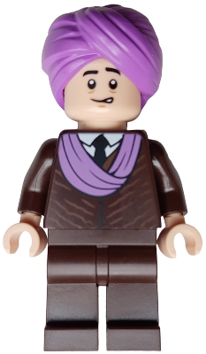 Professor Quirinus Quirrell - Dark Brown Robe, Medium Lavender Turban (hp480)