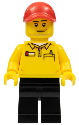 LEGO Store Driver, Black Legs, Red Cap with Hole (cty0579)