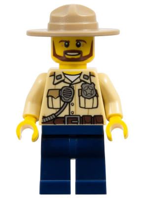 Swamp Police - Officer, Shirt, Dark Tan Hat, Brown Beard (cty0517a)