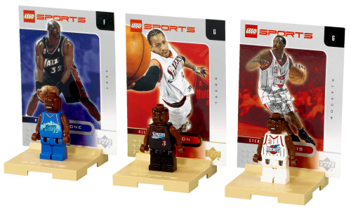 3564 NBA Collectors #5 - Allen Iverson, Steve Francis, Karl Malone (Retired) LEGO Sports