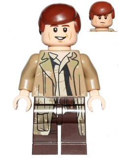 Han Solo - Endor Outfit, Dark Tan Camouflage Jacket, Smooth Hair (sw0644)