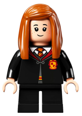 Ginny Weasley - Gryffindor Robe Clasped, Black Short Legs (hp305)