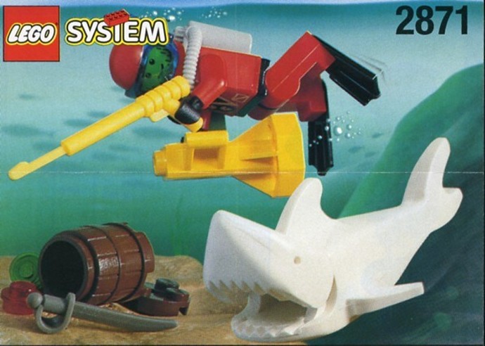 2871 Diver and Shark (Certified) LEGO Town