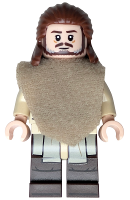 Qui-Gon Jinn - Dark Brown Legs, Poncho, Dark Brown Beard (sw1334b)