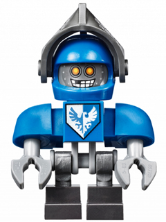 Clay Bot - Blue Shoulders, Flat Silver Visor (nex011)