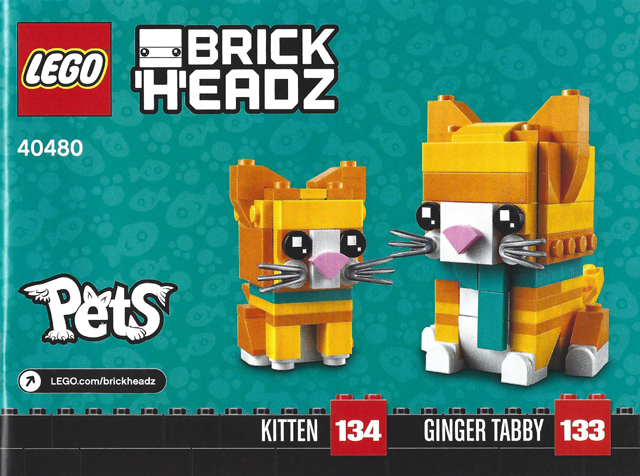 40480 Ginger Tabby (Certified) LEGO BrickHeadz