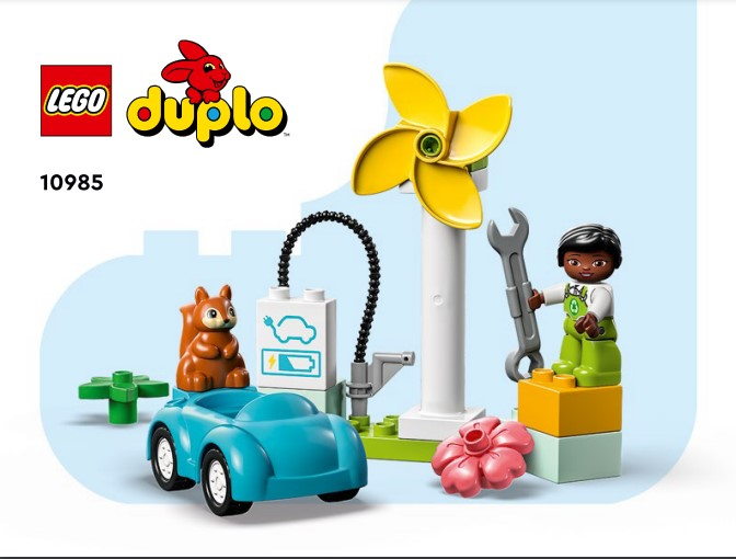 10985 Wind Turbine and Electric Car (Used) LEGO DUPLO
