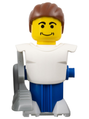 McDonald's Sports Soccer Player - White Torso and Blue Base without Stickers (soc153)