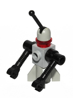 Classic Space Droid - Rocket Base, Light Gray and Black with Trans-Red Eye (sp080)