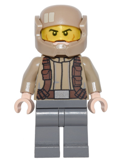Resistance Trooper - Dark Tan Jacket, Frown, Cheek Lines (sw0720)