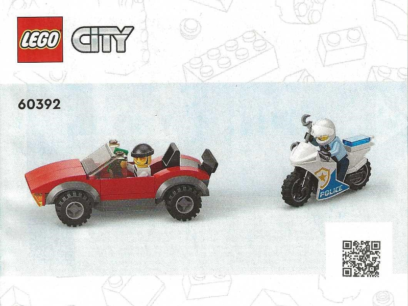 60392 Police Bike Car Chase (Used) LEGO City