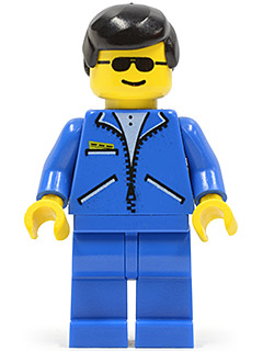 Jacket Blue - Blue Legs, Black Male Hair, Sunglasses (jbl007)