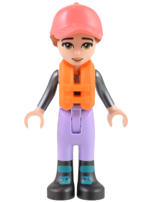 Friends Capt. Maxine - Lavender Sailing Outfit, Coral Cap, Orange Life Jacket (frnd0547)