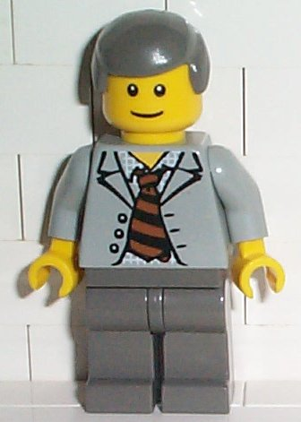 Scientist With Open Jacket, Black and Brown Stripe Tie and Plaid Shirt (spd010)