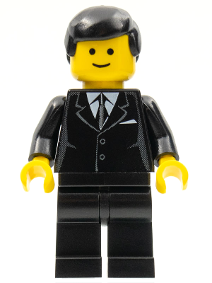 Suit Black, Black Male Hair, Standard Grin (cty0107)