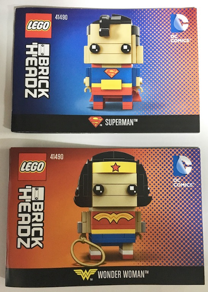 41490 Superman & Wonder Woman (Comic-Con Exclusive) (Certified) LEGO BrickHeadz