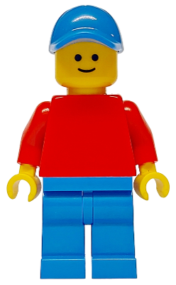 Plain Red Torso with Red Arms, Blue Legs, Blue Cap (pln196)