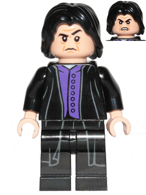 Professor Severus Snape - Dark Purple Shirt, Black Robes, Printed Legs, Shirt Tail (hp134a)