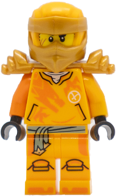 Arin - Shirt with Orange Dragon, Head Wrap, Shoulder Armor (njo0866)