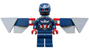 Captain America (Sam Wilson) - Dark Blue Suit, Dark Blue Plain Legs, Backpack and Wings (sh1096)