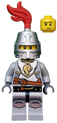 Kingdoms - Lion Knight Breastplate with Lion Head and Belt, Helmet Closed, Smirk and Stubble Beard (cas440)