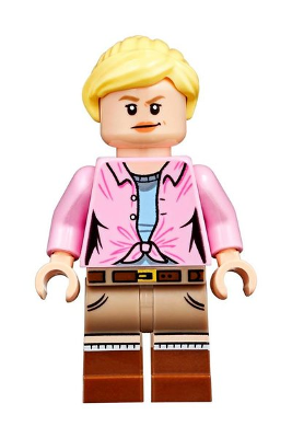 Dr. Ellie Sattler - Bright Pink Shirt, Ponytail and Swept Sideways Fringe (jw056)