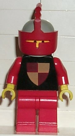 Classic - Knights Tournament Knight Black, Red Legs, Light Gray Helmet, Red Visor (cas282)