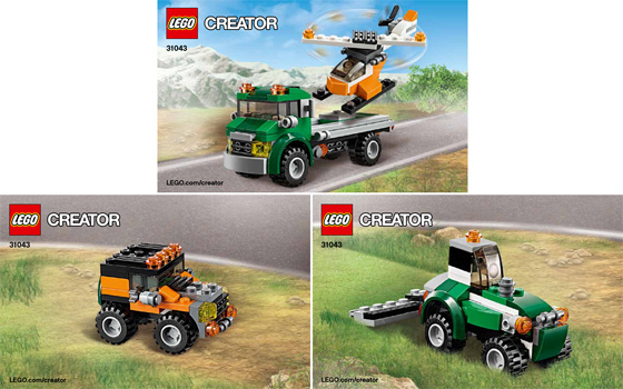 31043 Chopper Transporter (Certified) LEGO Creator