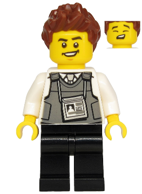 Police - Security Officer, Black Legs, Brown Hair (cty1135)