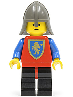 Crusader Lion - Black Legs with Red Hips, Dark Gray Neck-Protector (cas112)