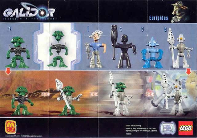 4044 Euripides (McDonald's #4) (Used) LEGO Galidor