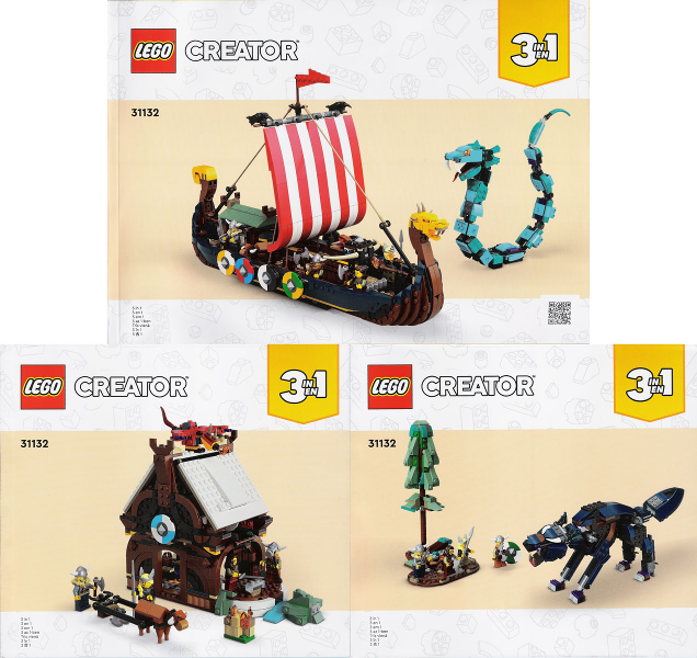 31132 Viking Ship and the Midgard Serpent (Used) LEGO Creator