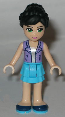 Friends Iva - Medium Azure Layered Skirt, Lavender Vest Top (frnd0178)