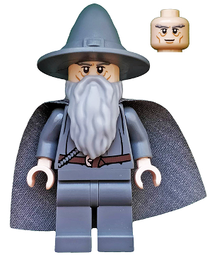 Gandalf the Grey - Wizard / Witch Hat, Short Cheek Lines (lor001)