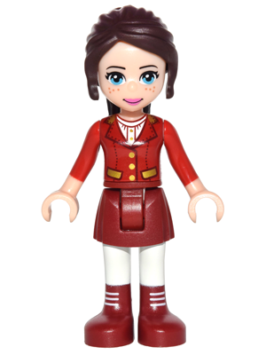 Friends Naomi (Light Nougat) - Red Jacket, Dark Red Skirt and Boots (frnd0181)