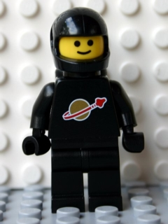 Classic Space - Black with Air Tanks and Motorcycle (Standard) Helmet (Reissue) (sp003new)