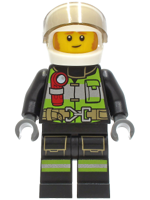 Fire Fighter - Clemmons, White Helmet, Trans-Brown Visor (cty1280)