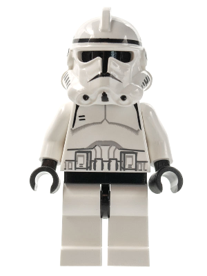 Clone Trooper (Phase 2) - Black Head, Continuous Mouth (sw0126)