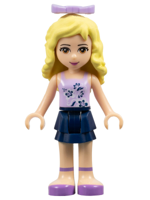 Friends Danielle - Dark Blue Layered Skirt, Lavender Top, Bow (frnd0049)
