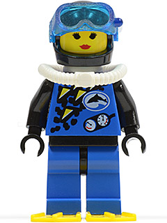 Divers - Blue, Female, Yellow Flippers (div002a)