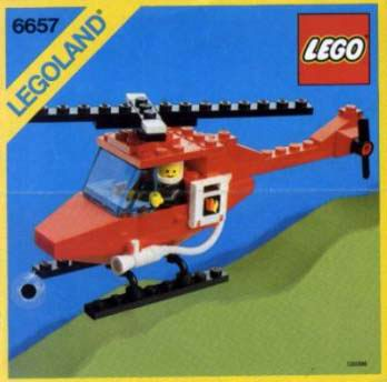 6657 Fire Patrol Copter (Certified) LEGO Town