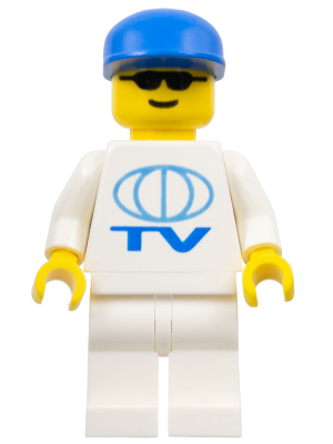 TV Logo Large Pattern, White Legs, Blue Cap (ext011)
