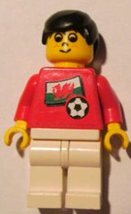Soccer Player - Welsh Player 5, Welsh Flag Torso Sticker on Front, Black Number Sticker on Back (specify number in listing) (soc040s04)